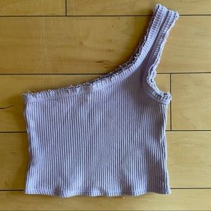 Urban Outfitters | Lavender One Strap Crop Trop w/ Raw Edge